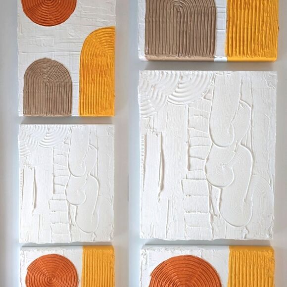 Textured Abstract Canvas x 3 - Picture 1 of 10